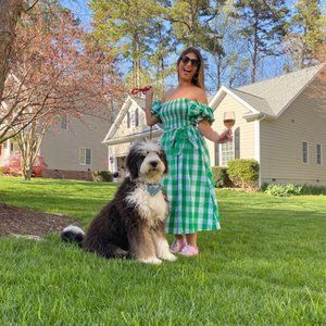 NWT Boutique Gingham Midi Dress